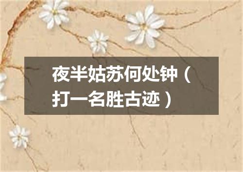 夜半姑苏何处钟（打一名胜古迹）