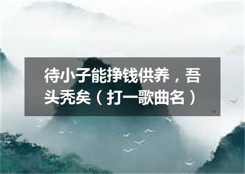 待小子能挣钱供养，吾头秃矣（打一歌曲名）