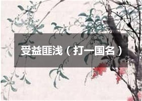 受益匪浅（打一国名）