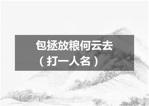 包拯放粮何云去（打一人名）
