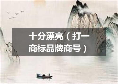 十分漂亮（打一商标品牌商号）