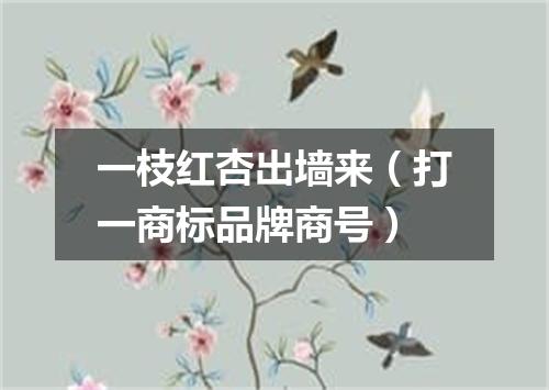 一枝红杏出墙来（打一商标品牌商号）