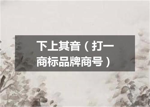 下上其音（打一商标品牌商号）