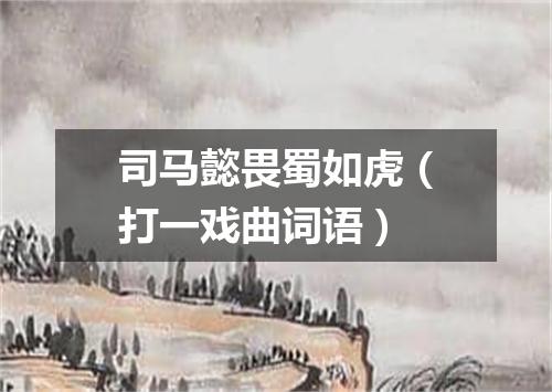 司马懿畏蜀如虎（打一戏曲词语）