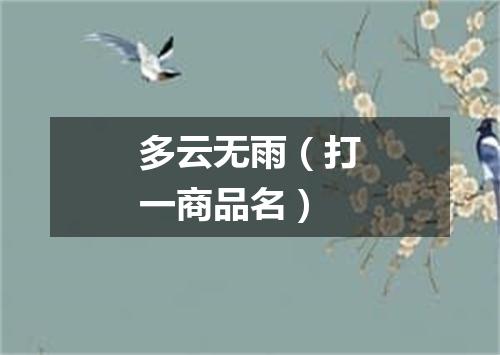 多云无雨（打一商品名）