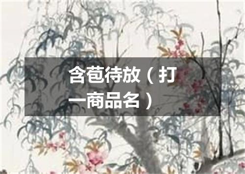 含苞待放（打一商品名）