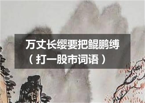 万丈长缨要把鲲鹏缚（打一股市词语）