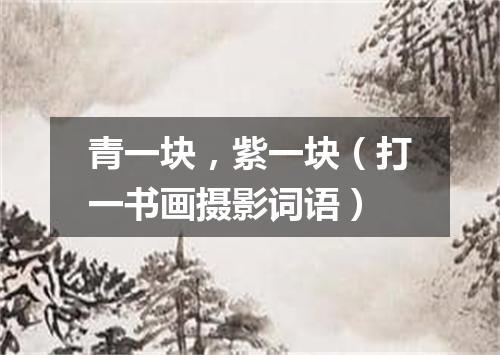 青一块，紫一块（打一书画摄影词语）