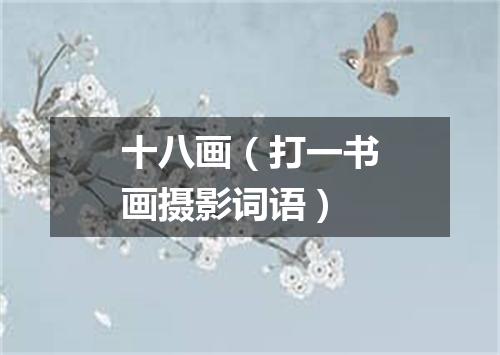 十八画（打一书画摄影词语）