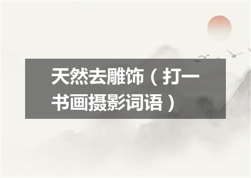 天然去雕饰（打一书画摄影词语）