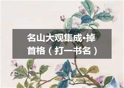 名山大观集成·掉首格（打一书名）