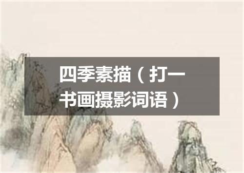 四季素描（打一书画摄影词语）