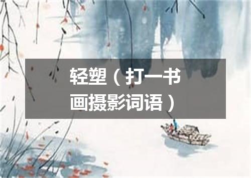 轻塑（打一书画摄影词语）