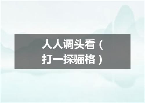 人人调头看（打一探骊格）