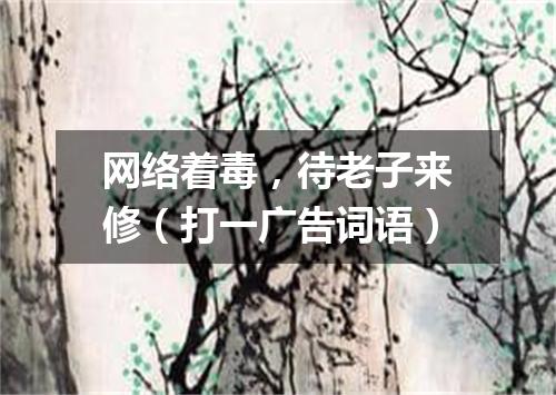 网络着毒，待老子来修（打一广告词语）