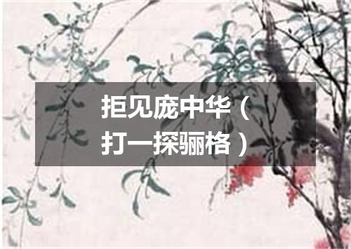 拒见庞中华（打一探骊格）