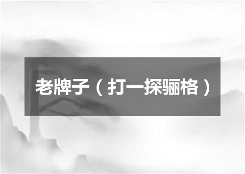 老牌子（打一探骊格）