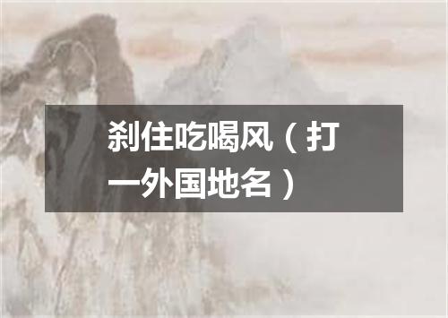 刹住吃喝风（打一外国地名）