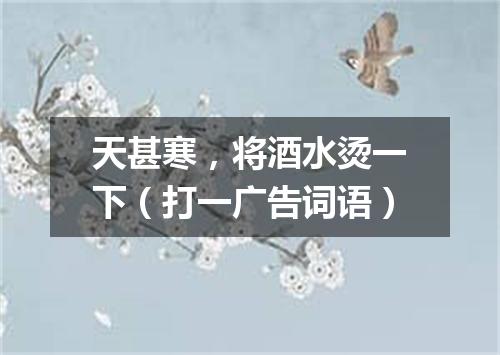 天甚寒，将酒水烫一下（打一广告词语）
