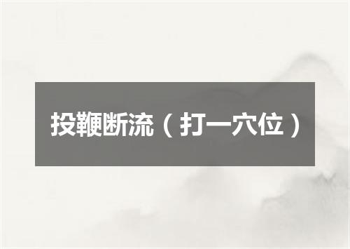 投鞭断流（打一穴位）