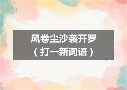 风卷尘沙袭开罗（打一新词语）