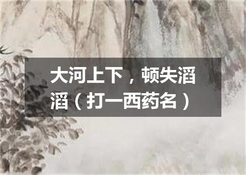大河上下，顿失滔滔（打一西药名）