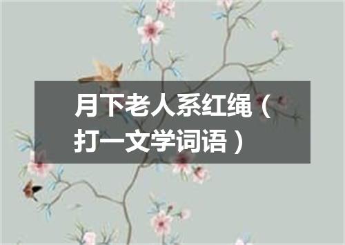 月下老人系红绳（打一文学词语）