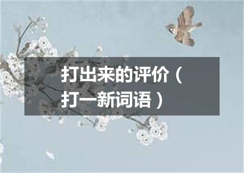 打出来的评价（打一新词语）