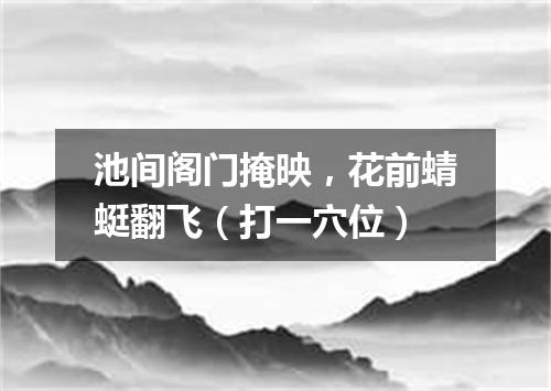 池间阁门掩映，花前蜻蜓翻飞（打一穴位）