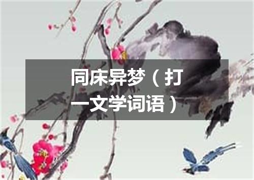 同床异梦（打一文学词语）