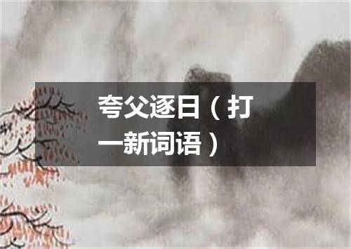 夸父逐日（打一新词语）