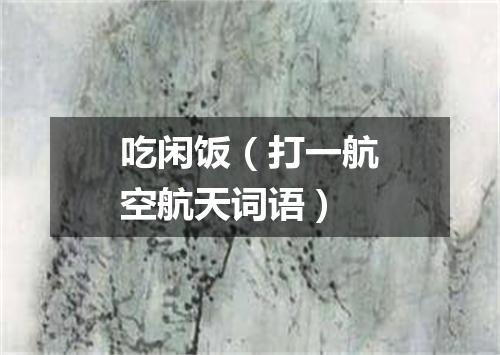 吃闲饭（打一航空航天词语）
