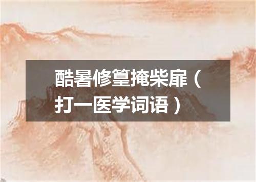 酷暑修篁掩柴扉（打一医学词语）