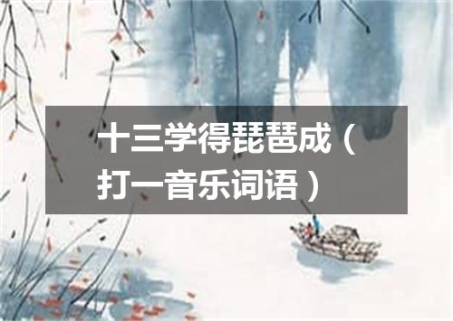 十三学得琵琶成（打一音乐词语）
