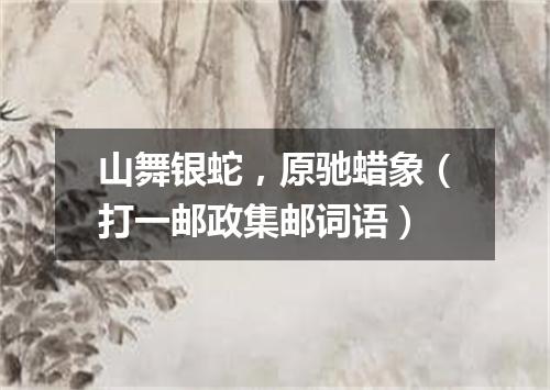 山舞银蛇，原驰蜡象（打一邮政集邮词语）