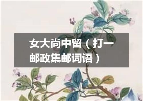 女大尚中留（打一邮政集邮词语）