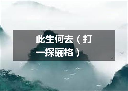 此生何去（打一探骊格）