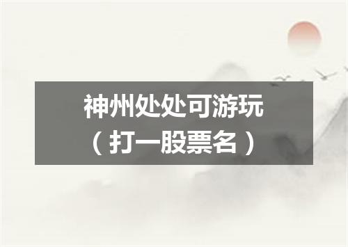 神州处处可游玩（打一股票名）