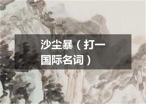 沙尘暴（打一国际名词）