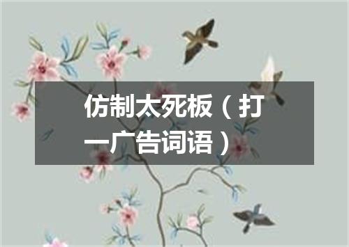仿制太死板（打一广告词语）