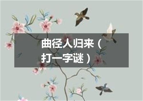 曲径人归来（打一字谜）