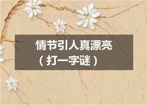 情节引人真漂亮（打一字谜）