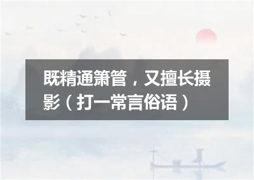 既精通箫管，又擅长摄影（打一常言俗语）