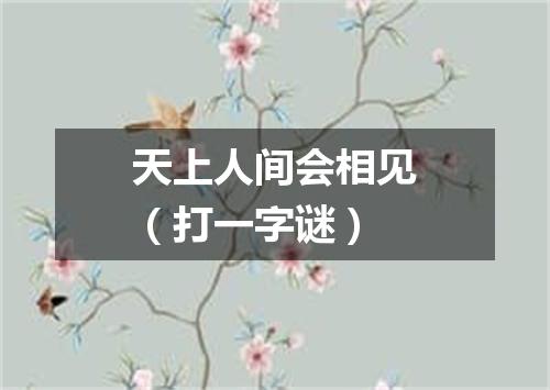 天上人间会相见（打一字谜）