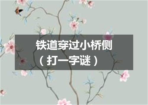 铁道穿过小桥侧（打一字谜）