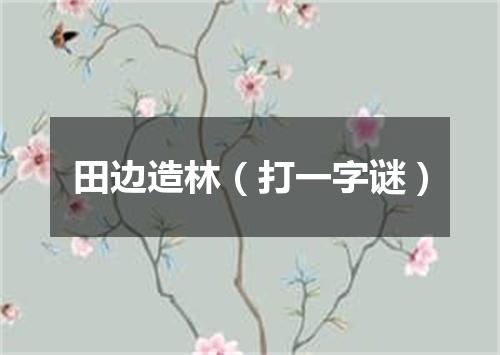 田边造林（打一字谜）