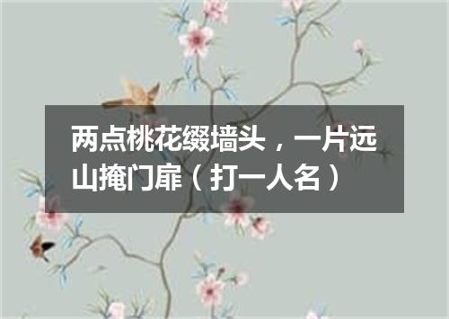 两点桃花缀墙头，一片远山掩门扉（打一人名）