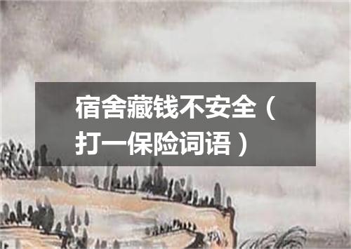 宿舍藏钱不安全（打一保险词语）