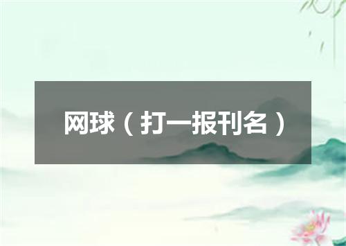 网球（打一报刊名）