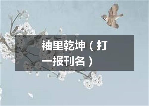袖里乾坤（打一报刊名）